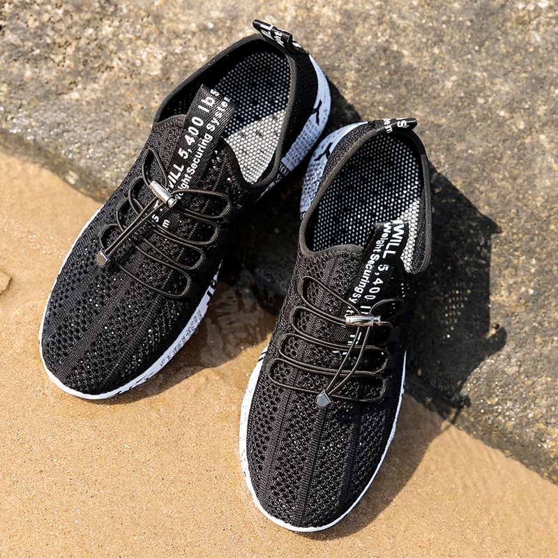 Open-Mesh Beach Walking Shoe in use, view 2