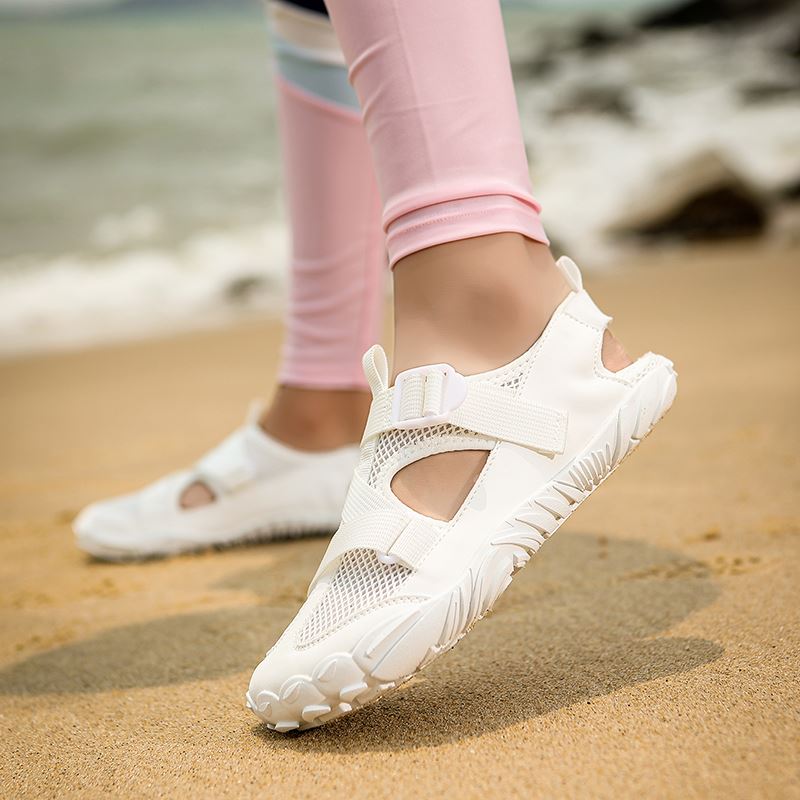 Open-Side Amphibious Sandal Shoe in use, view 2