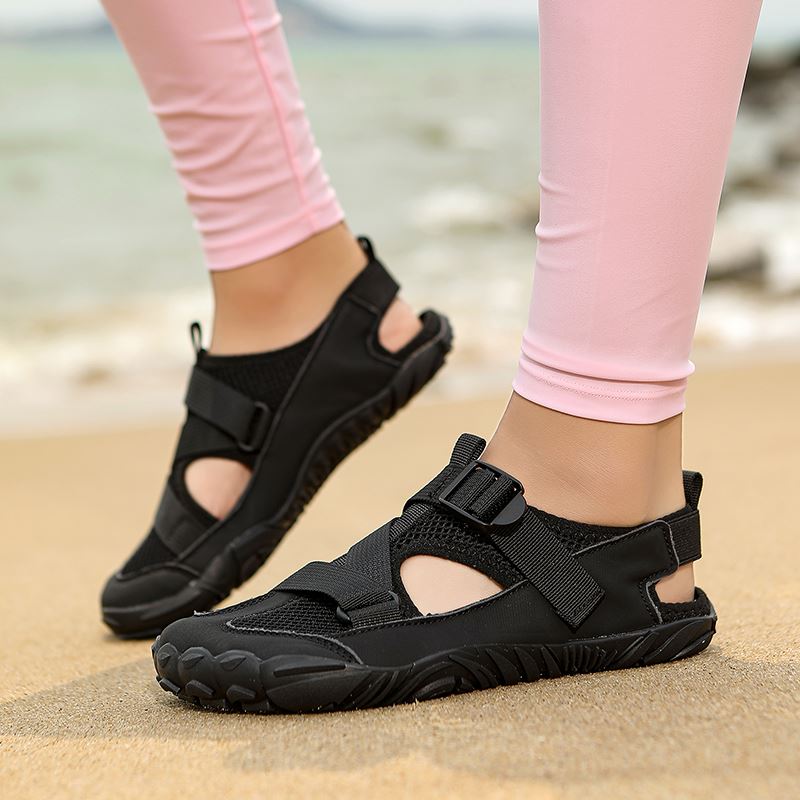 Open-Side Amphibious Sandal Shoe in use, view 3