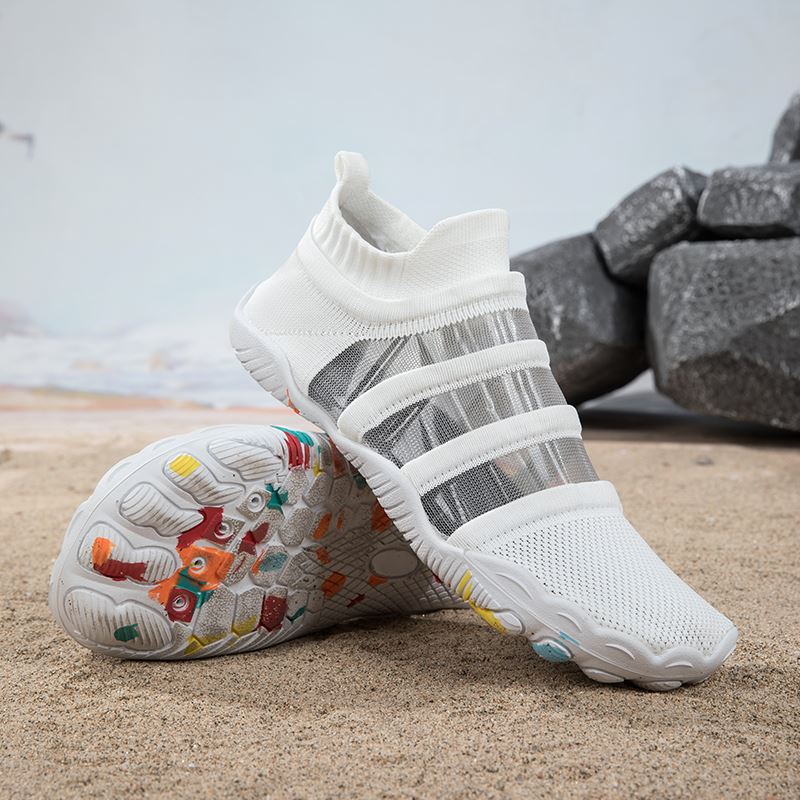 Clear-Stripe Knit Water Shoe in use, view 3