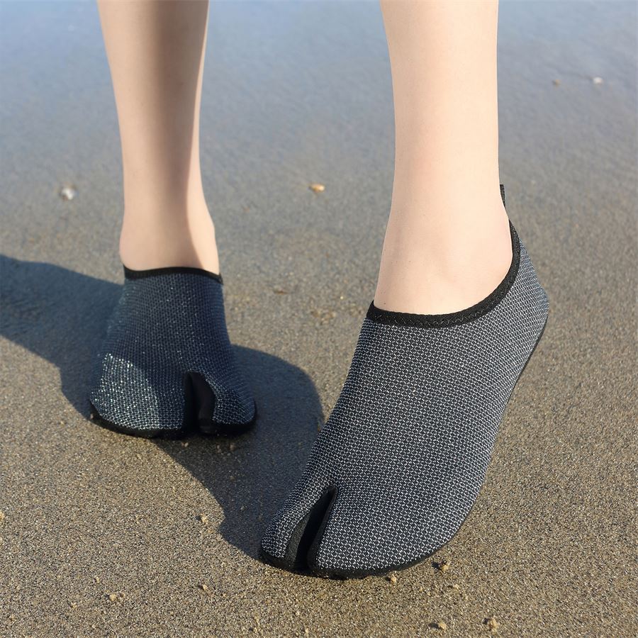 Split-Toe Aqua Sock in use, view 1
