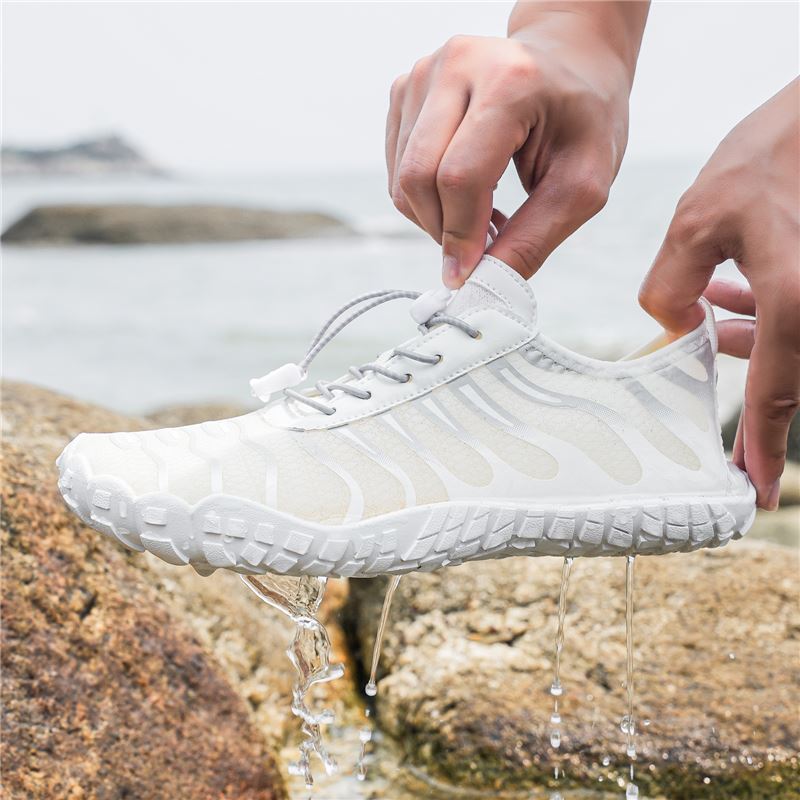 Wave-Print Barefoot Creek Shoe in use, view 5